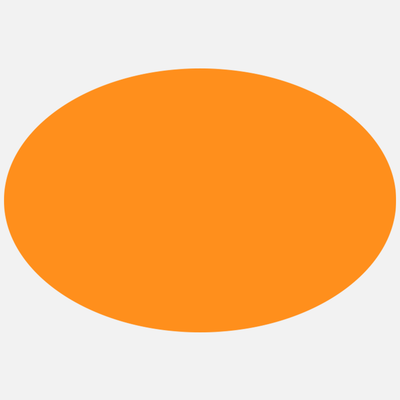 Neon Orange 4 x 6 Inch Roll of Oval Labels - Bright Adhesive