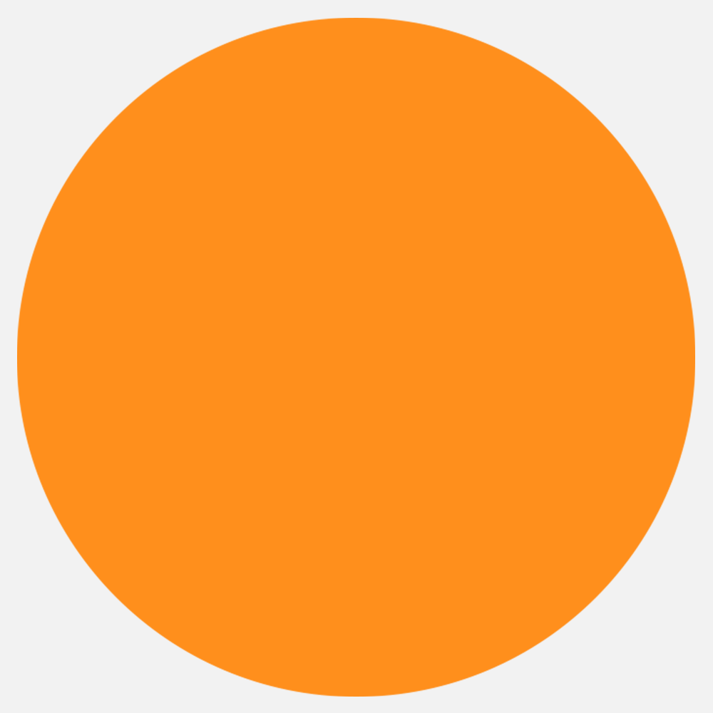 Neon Orange 4 Inch Roll of Circular Round Labels - Bright Adhesive