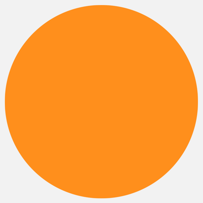 Neon Orange 4 Inch Roll of Circular Round Labels - Bright Adhesive