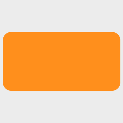Neon Orange 7/8 x 1 3/4 Inch Roll of Rectangle Labels - Bright Adhesive