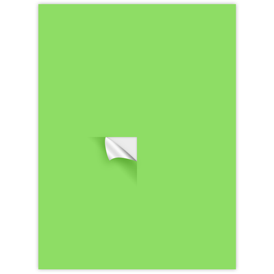 Neon Green 4 1/4 x 5 1/2 Inch Rectangle Packaging Labels (4 Labels per Sheet)