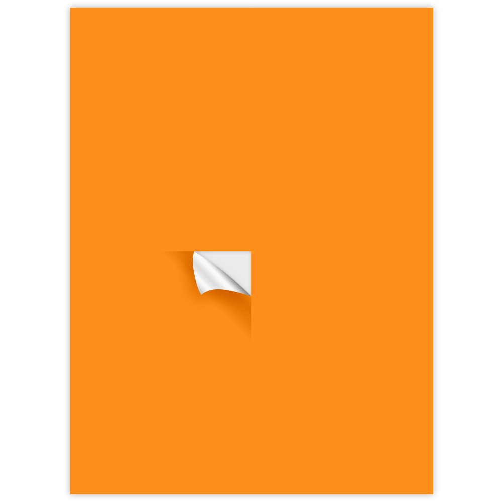 Neon Orange 4 1/4 x 5 1/2 Inch Rectangle Packaging Labels (4 Labels per Sheet)