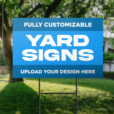 Weather Resistant Yard Sign with Stake - 18 x 24 Inch