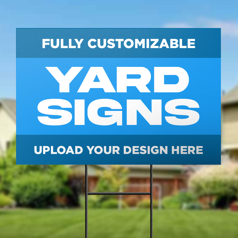 Weather Resistant Yard Sign with Stake - 24 x 36 Inch