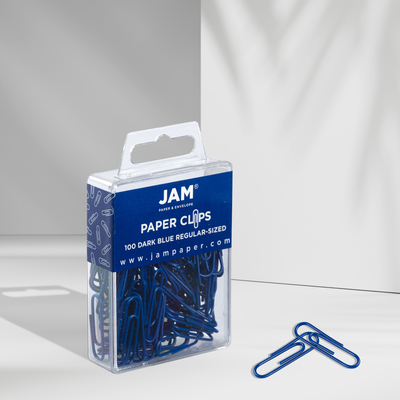 Dark Blue Standard Paper Clips - 100 Pack