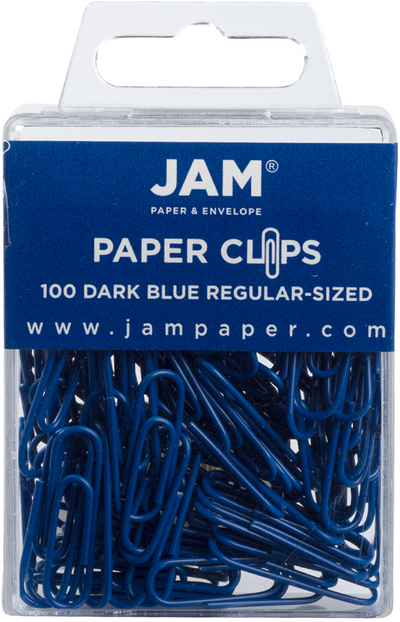 Dark Blue Standard Paper Clips - 100 Pack