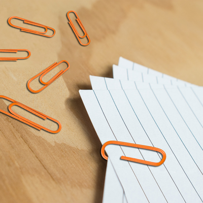 Orange Standard Paper Clips - 100 Pack
