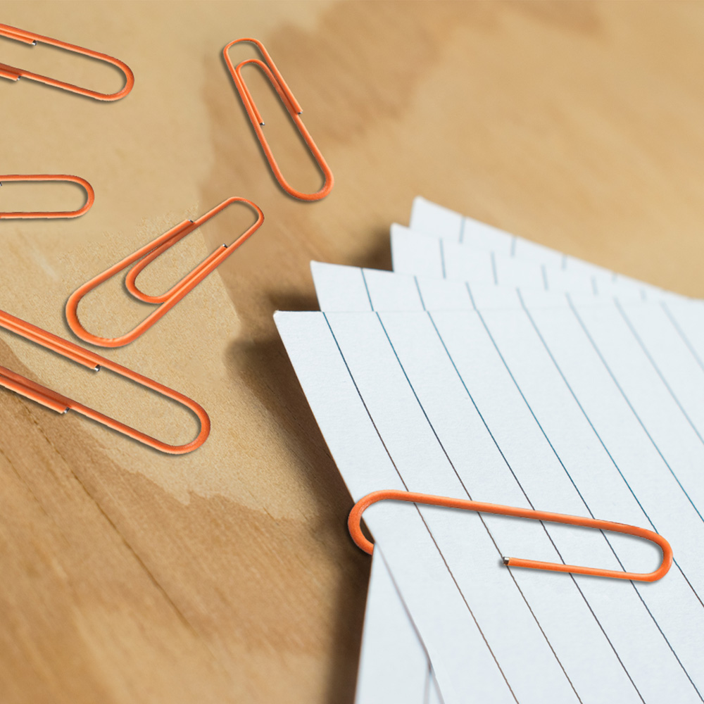 Orange Jumbo Paper Clips - 75 Pack