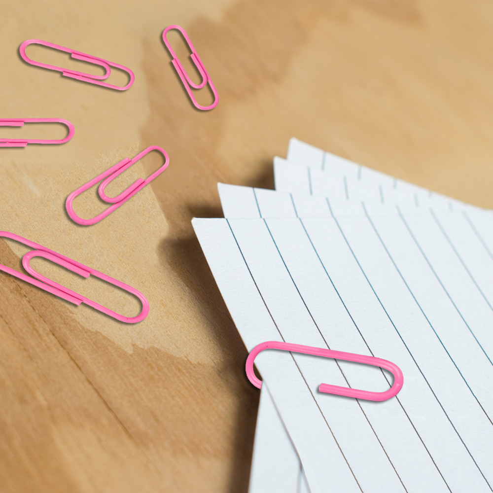 Pink Standard Paper Clips - 100 Pack