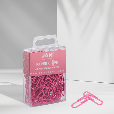 Pink Standard Paper Clips - 100 Pack