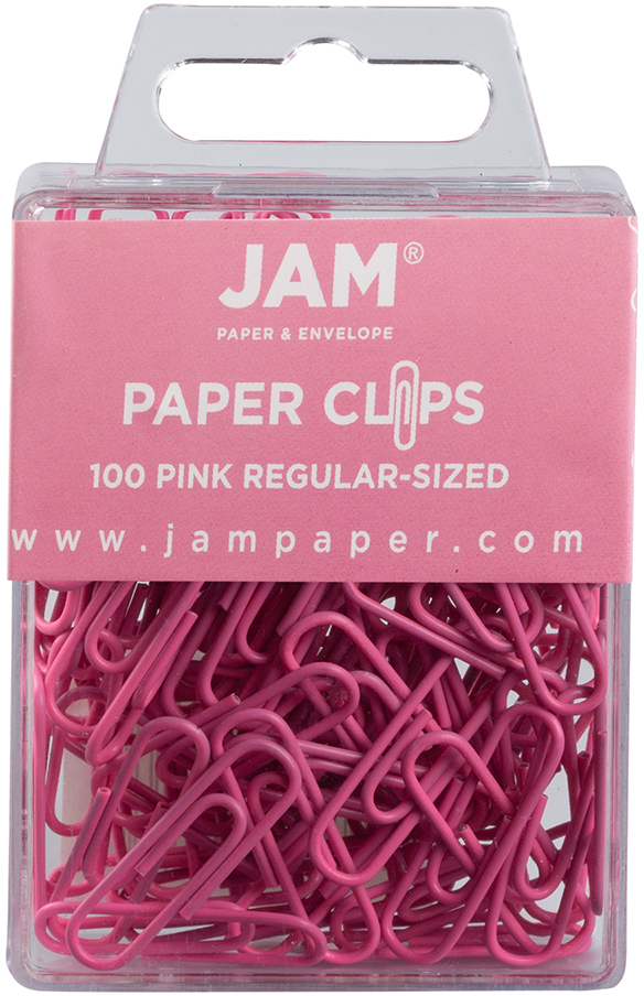 Pink Standard Paper Clips - 100 Pack