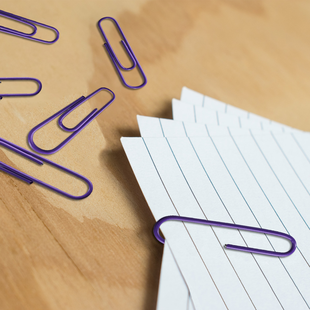 Purple Jumbo Paper Clips - 75 Pack