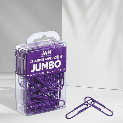 Purple Jumbo Paper Clips - 75 Pack