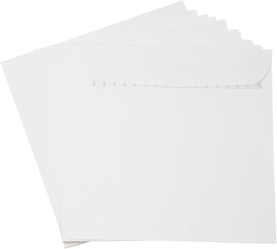 White 28lb 9 1/2 x 9 1/2 Square Envelopes with Peel & Seal