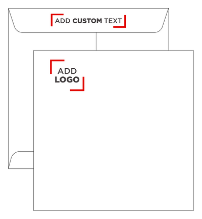 White 28lb 9 1/2 x 9 1/2 Square Envelopes with Peel & Seal