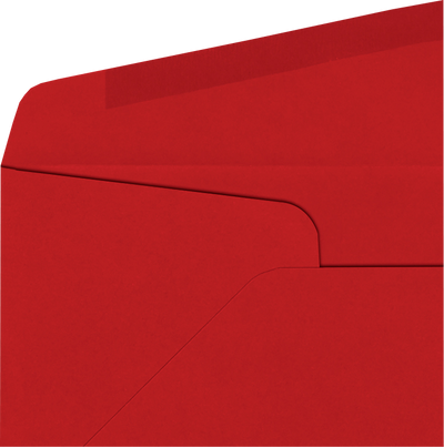 Holiday Red 24lb #10 Regular Envelopes (4 1/8 x 9 1/2)