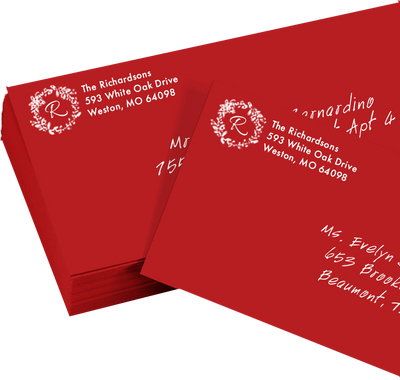 Holiday Red 24lb #10 Regular Envelopes (4 1/8 x 9 1/2)