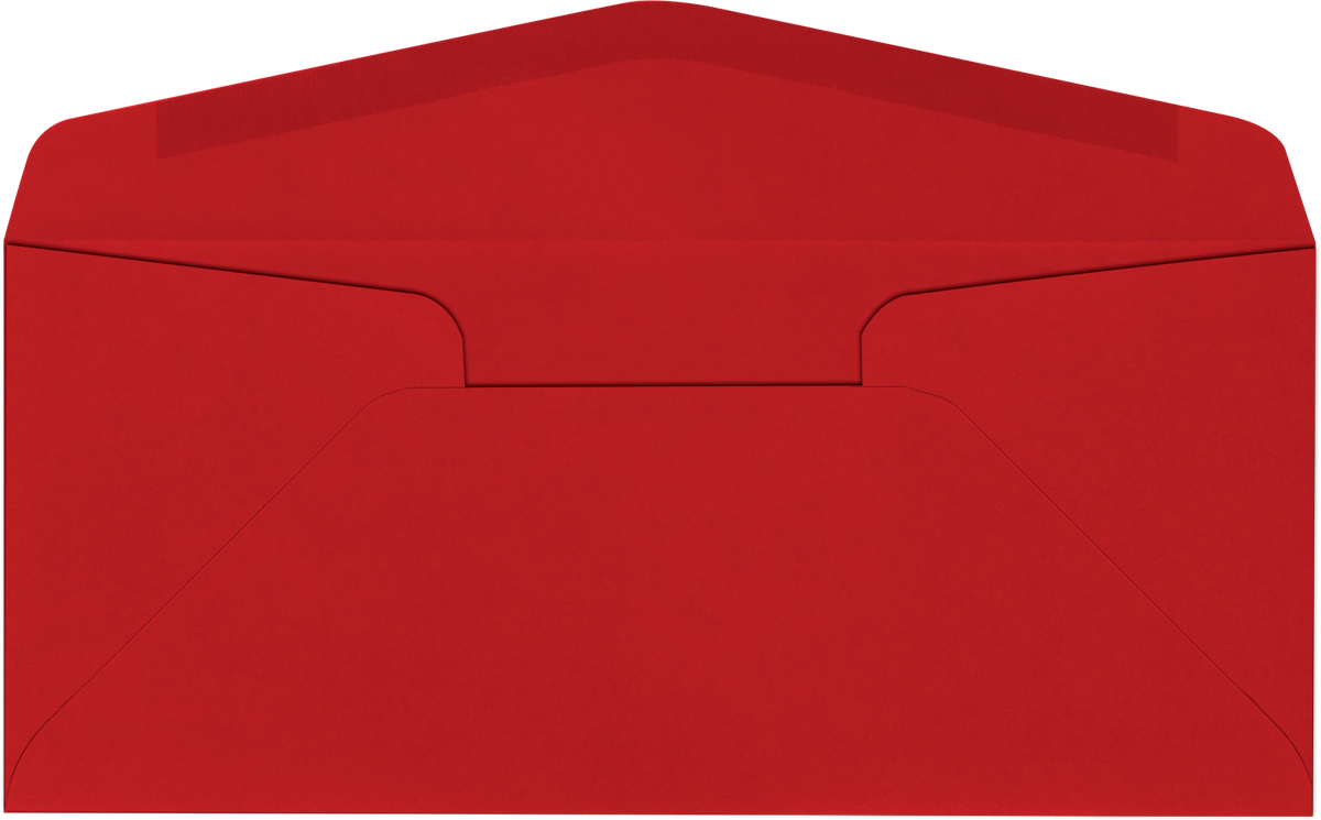Holiday Red 24lb #10 Regular Envelopes (4 1/8 x 9 1/2)