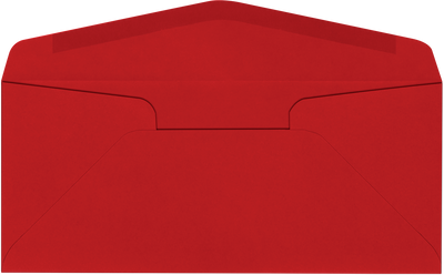 Holiday Red 24lb #10 Regular Envelopes (4 1/8 x 9 1/2)