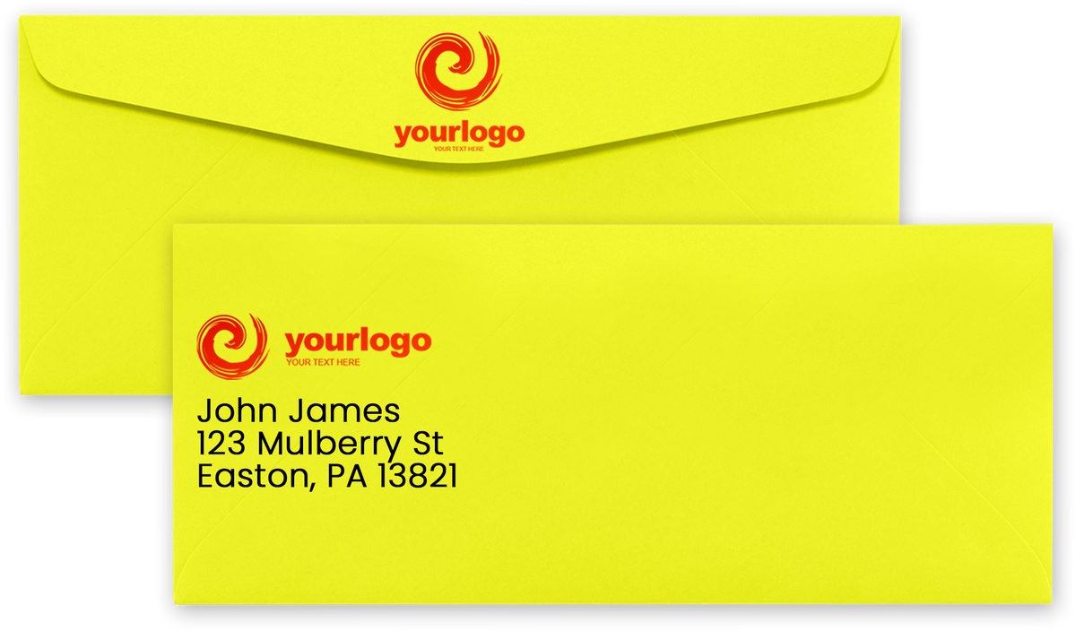 Citrus Yellow 32lb #10 Regular Envelopes (4 1/8 x 9 1/2)