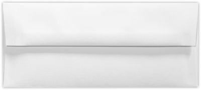Solar White Linen 28lb Neenah #10 Square Flap Premium Envelopes (4 1/8 x 9 1/2)