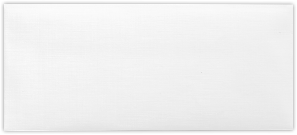 Solar White Linen 28lb Neenah #10 Square Flap Premium Envelopes (4 1/8 x 9 1/2)