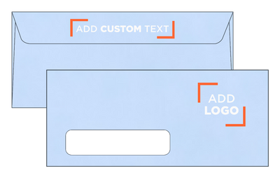 Baby Blue 32lb #10 Window Envelopes (4 1/8 x 9 1/2)