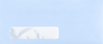 Baby Blue 32lb #10 Window Envelopes (4 1/8 x 9 1/2)