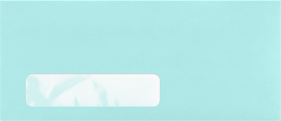 Seafoam Aqua Blue 32lb #10 Window Envelopes (4 1/8 x 9 1/2)