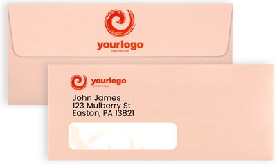Blush Pink 32lb #10 Window Envelopes (4 1/8 x 9 1/2)