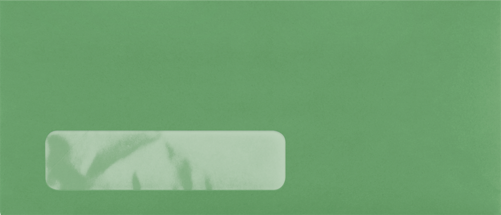 Holiday Green 32lb #10 Window Envelopes (4 1/8 x 9 1/2)