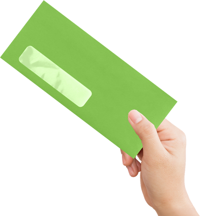 Lime Green 32lb #10 Window Envelopes (4 1/8 x 9 1/2)