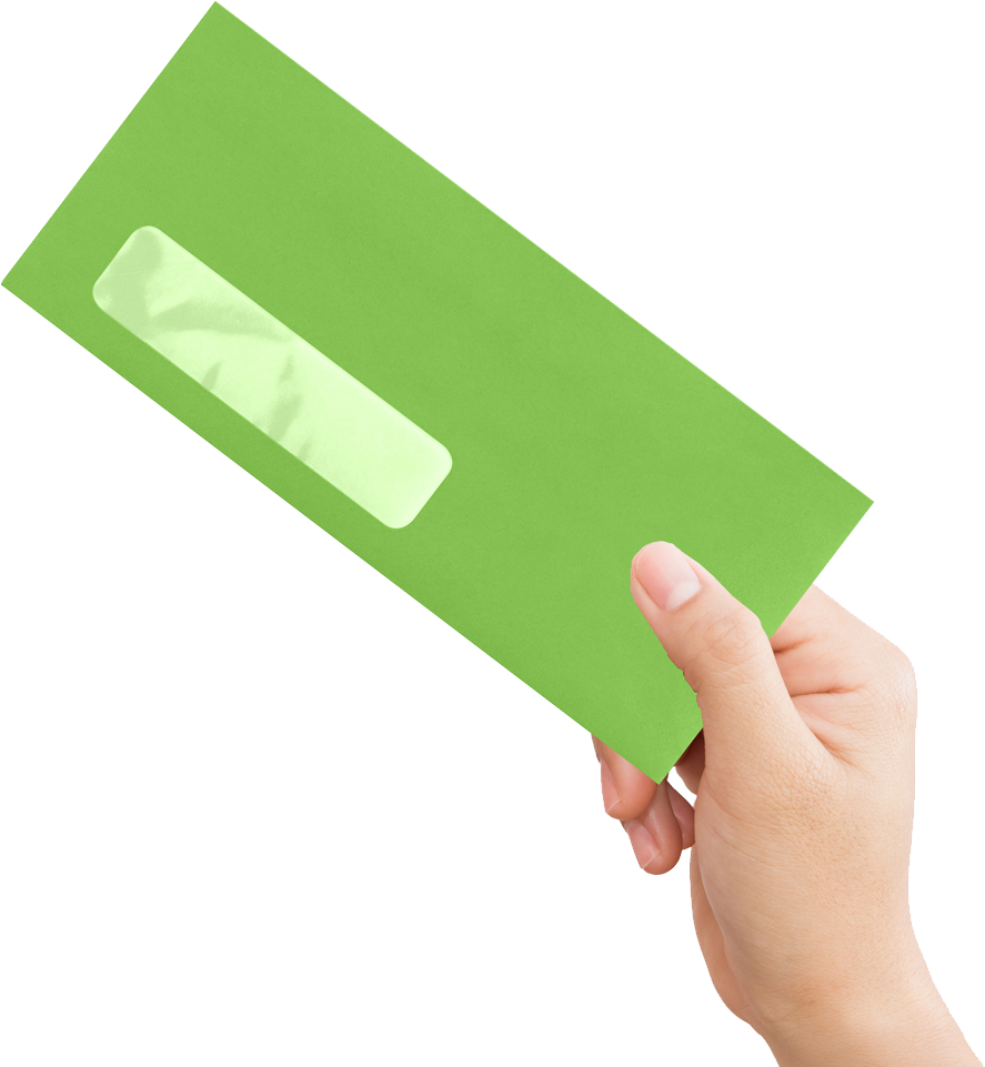 Lime Green 32lb #10 Window Envelopes (4 1/8 x 9 1/2)
