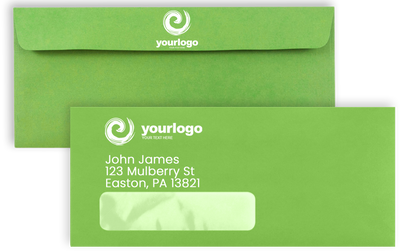 Lime Green 32lb #10 Window Envelopes (4 1/8 x 9 1/2)