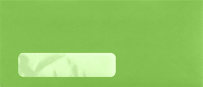 Lime Green 32lb #10 Window Envelopes (4 1/8 x 9 1/2)