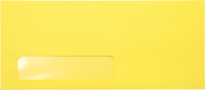 Citrus Yellow 32lb #10 Window Envelopes (4 1/8 x 9 1/2)