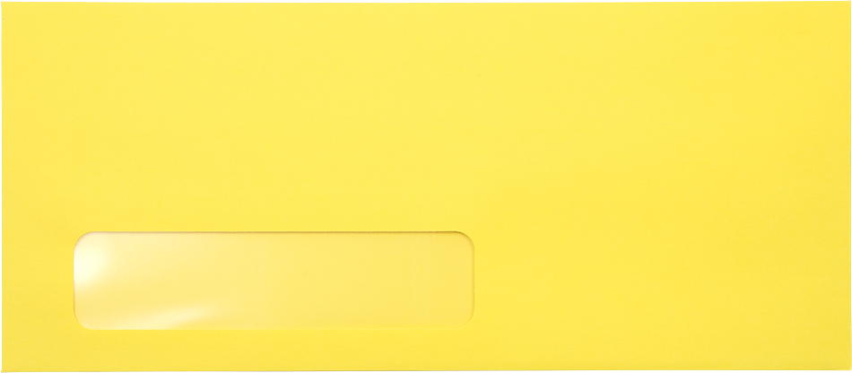 Citrus Yellow 32lb #10 Window Envelopes (4 1/8 x 9 1/2)