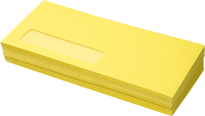 Citrus Yellow 32lb #10 Window Envelopes (4 1/8 x 9 1/2)