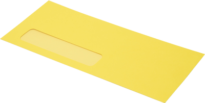 Citrus Yellow 32lb #10 Window Envelopes (4 1/8 x 9 1/2)