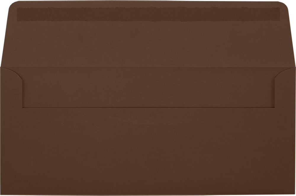 Chocolate Brown 32lb #10 Window Envelopes (4 1/8 x 9 1/2)