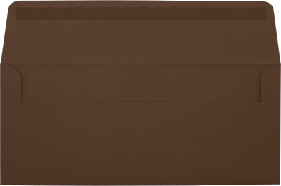 Chocolate Brown 32lb #10 Window Envelopes (4 1/8 x 9 1/2)
