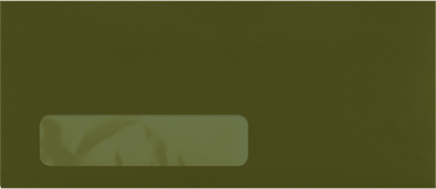 Dark Green Olive 28lb #10 Window Envelopes (4 1/8 x 9 1/2)