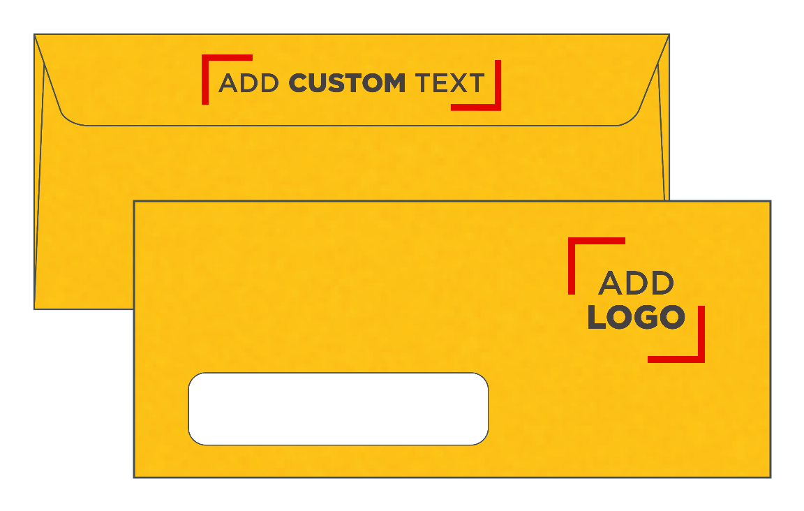 Sunflower Yellow 32lb #10 Window Envelopes (4 1/8 x 9 1/2)