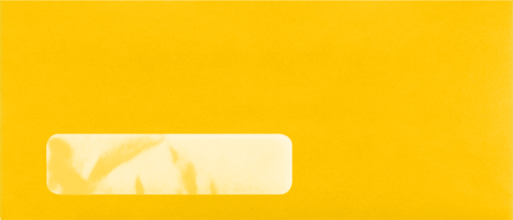 Sunflower Yellow 32lb #10 Window Envelopes (4 1/8 x 9 1/2)