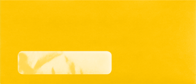 Sunflower Yellow 32lb #10 Window Envelopes (4 1/8 x 9 1/2)