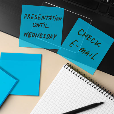 Blue Transparent Sticky Note Pads