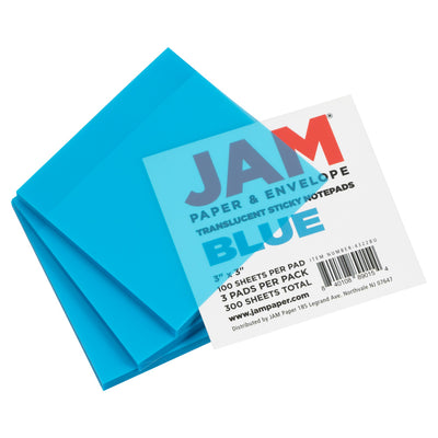 Blue Transparent Sticky Note Pads
