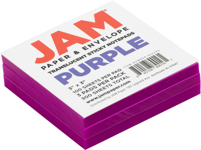 Purple Transparent Sticky Note Pads