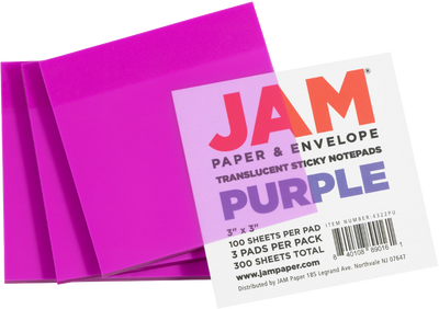Purple Transparent Sticky Note Pads