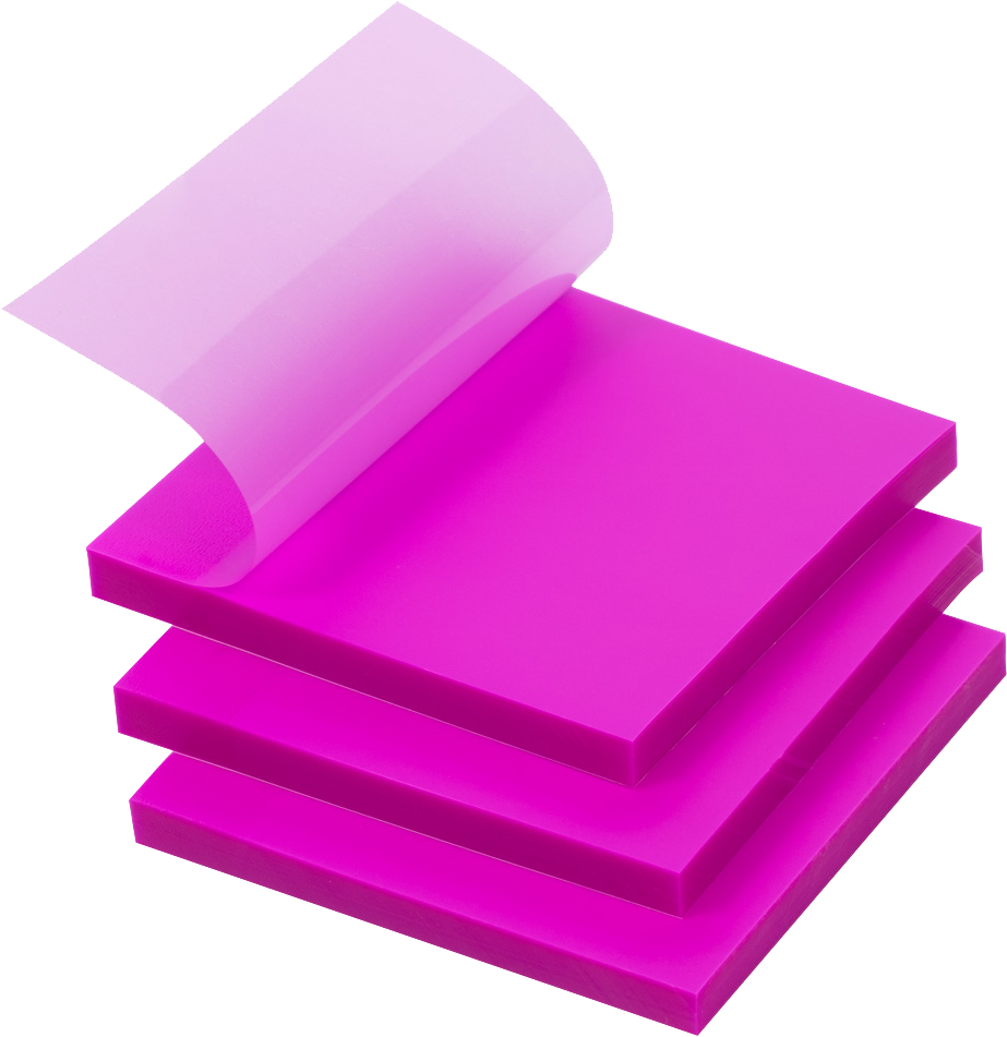 Purple Transparent Sticky Note Pads